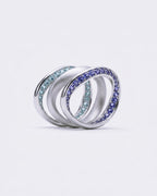 Aquamarine & Tanzanite Eternal Silver Trio