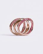 Morganite and Tourmaline Eternal Rose Trio