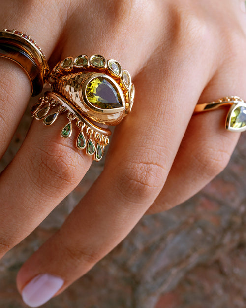 Olive Drop Chain Ring