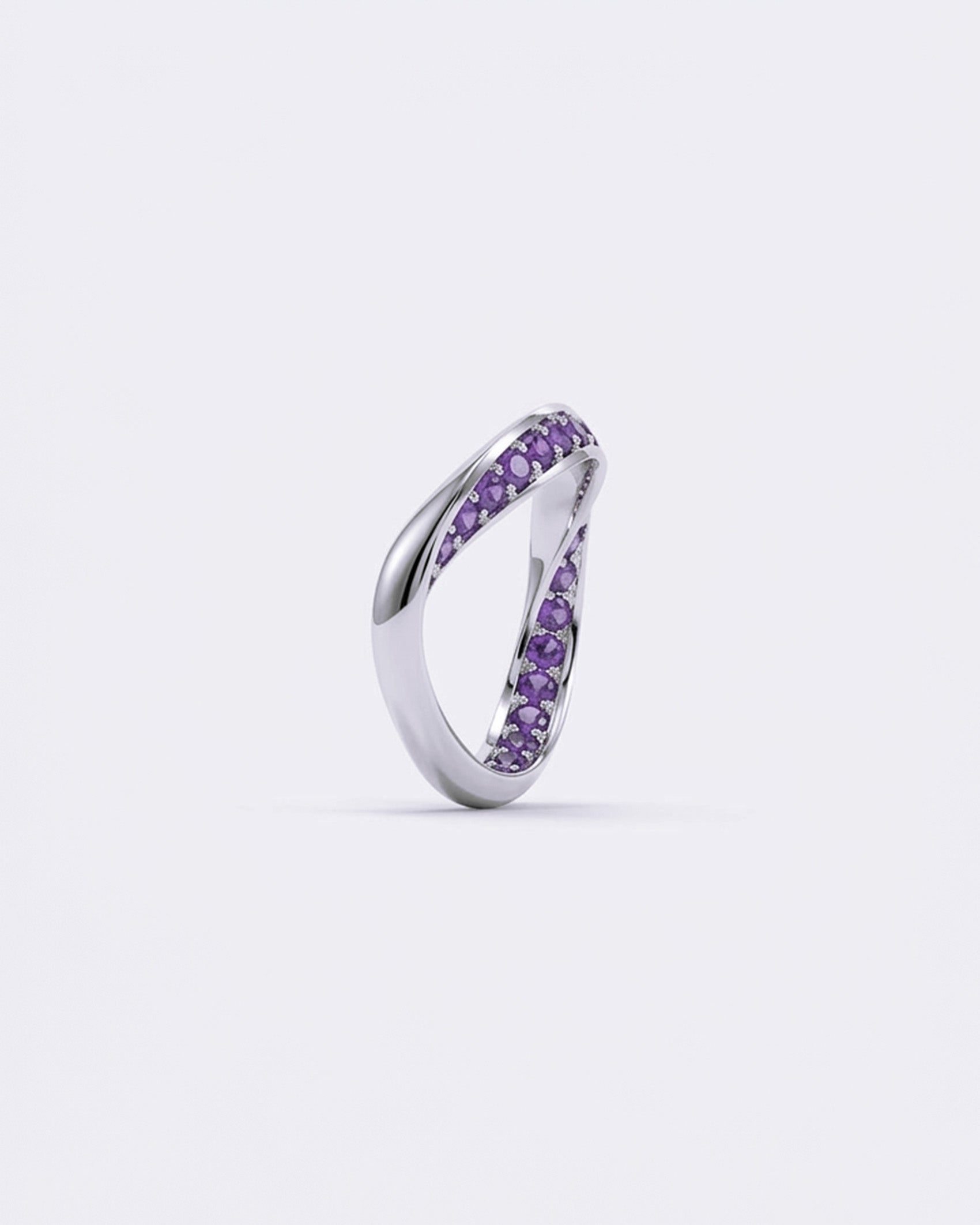 Studded Eternal Silver Loop