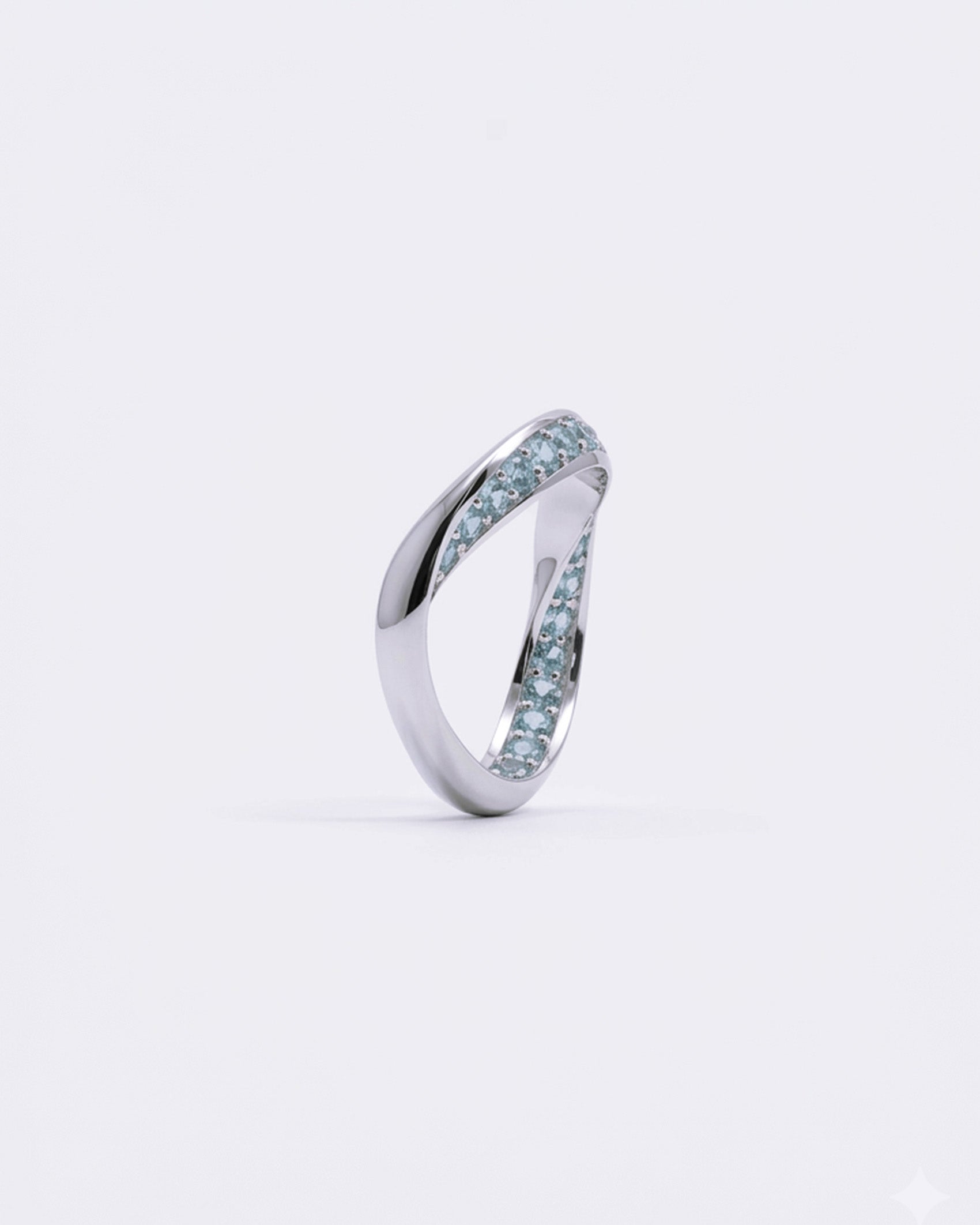 Studded Eternal Silver Loop