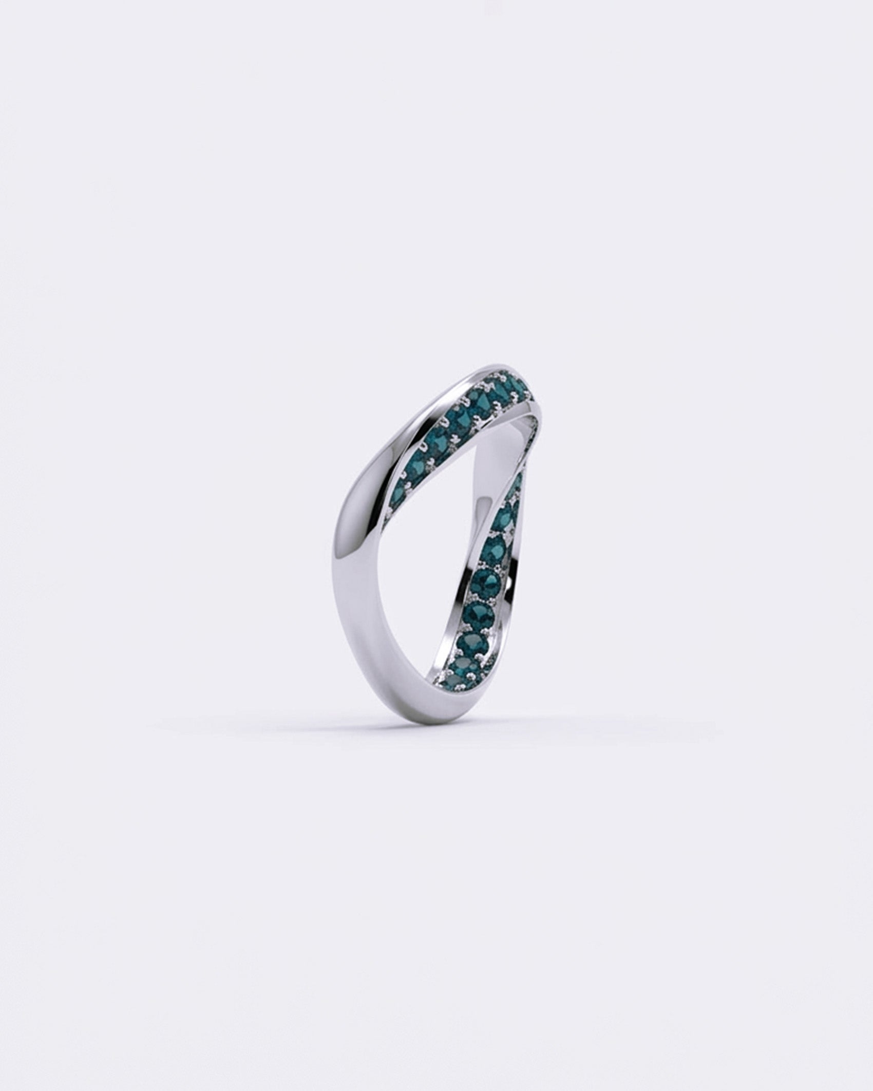 Studded Eternal Silver Loop