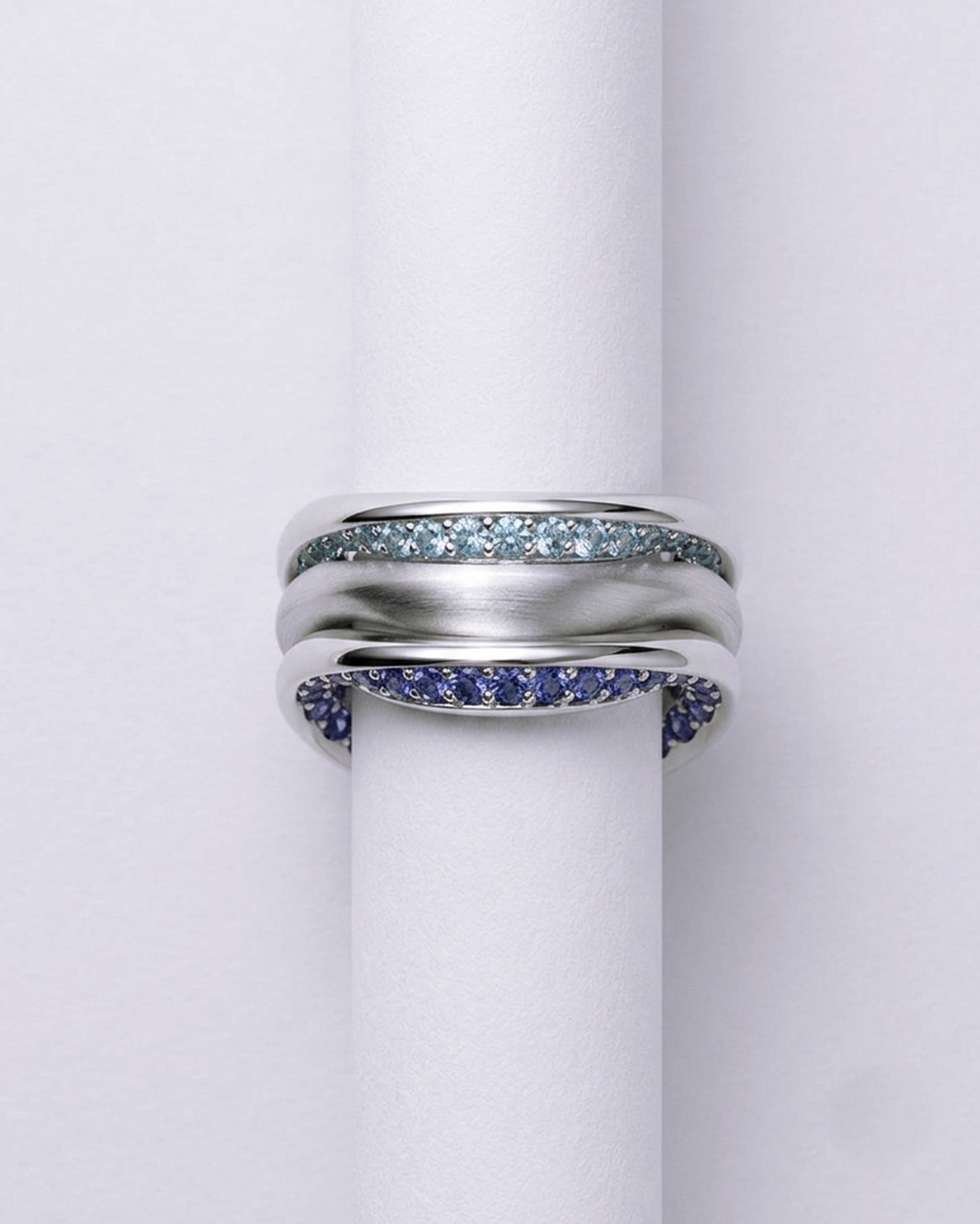 Aquamarine & Tanzanite Eternal Silver Trio