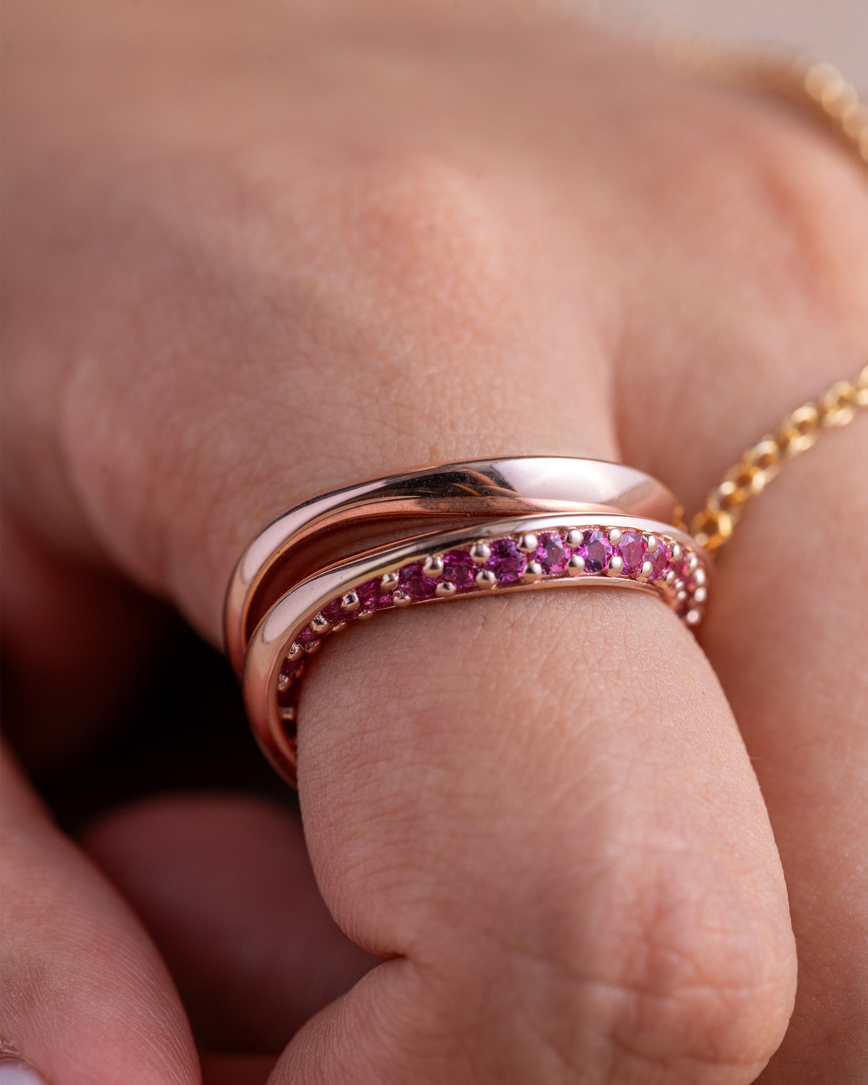 Pink Tourmaline Eternal Rose Duo