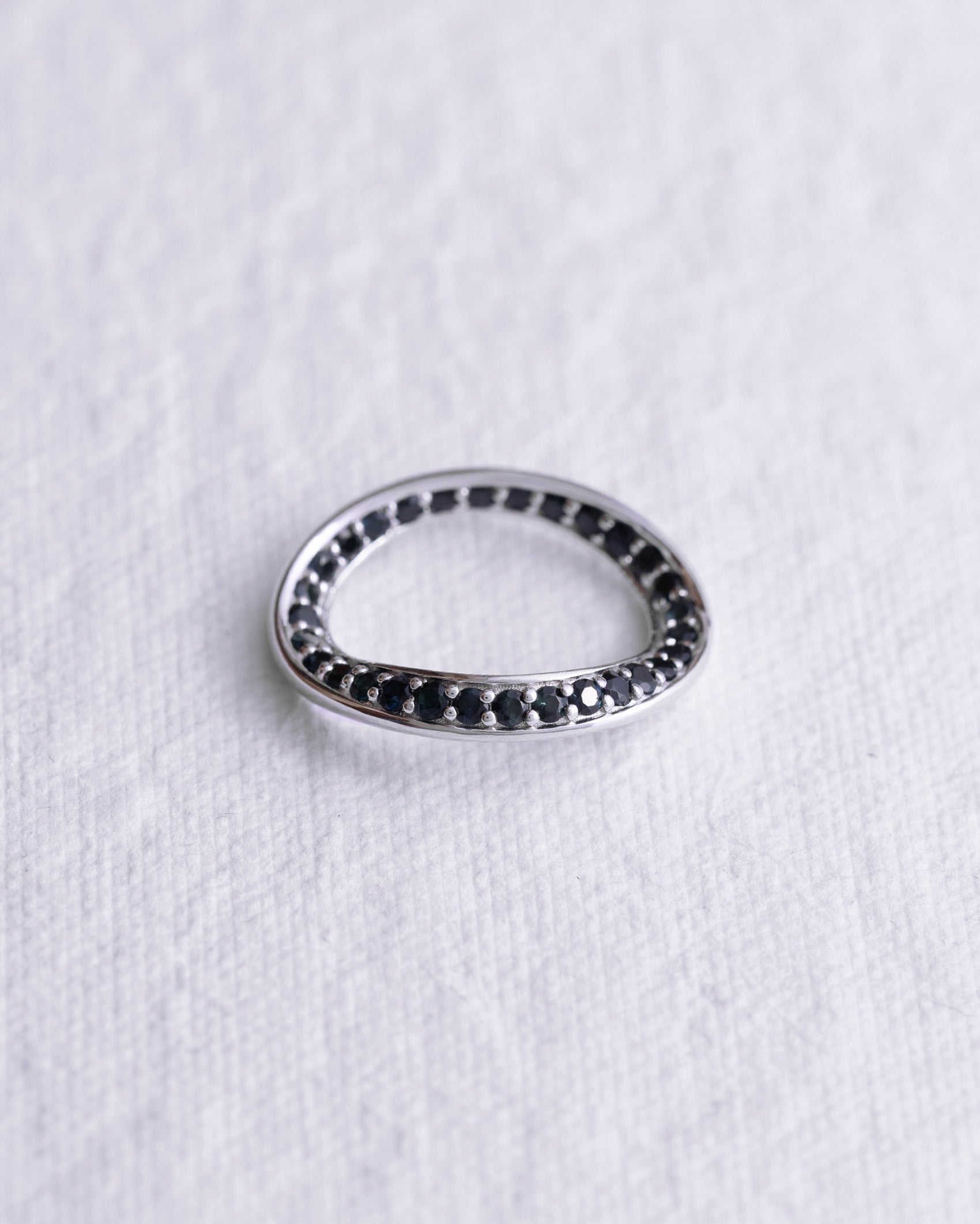 Studded Eternal Silver Loop